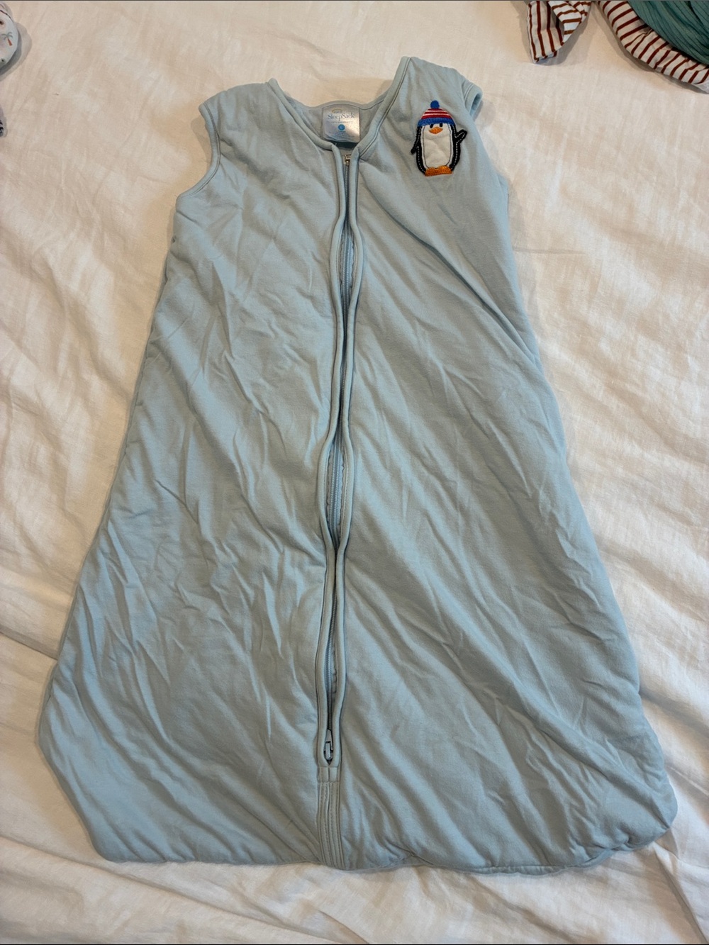 Halo Light Blue Penguin Sleep Sack for Kids